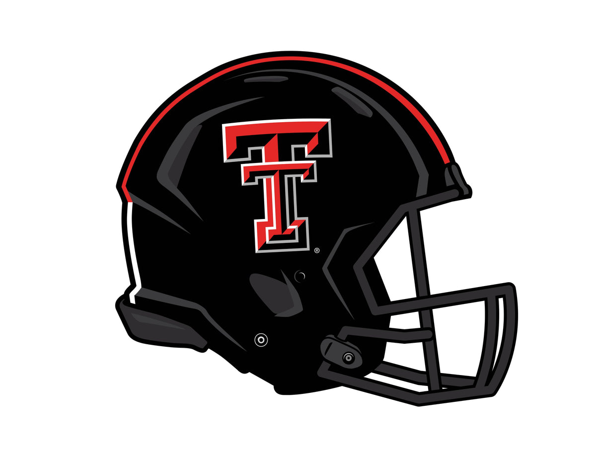 Texas Tech Black Helmet White Lumilawn Sign – ArtGlo