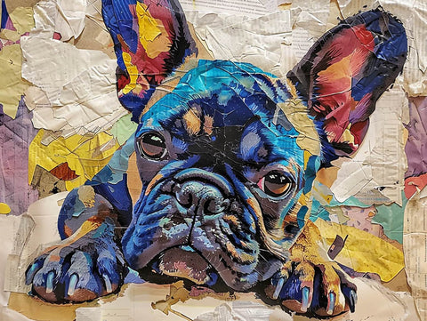 French Bulldog Paper Illustration Yard Decor